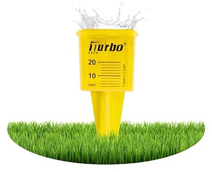 TURBOGRUEN Regenmesser 10er-Pack, Präzise Messung für Rasenbewässerung, Wassermenge bis 20 l/m² erfassen, Stabil, UV-beständig & einfach platzierbar
