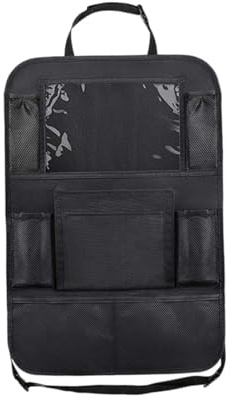 HAWILLOSCH Car Backseat Organizer Tasche Mit Mehreren Fächern Wasserdichter Aufbewahrungssack Für Handy Bücher Tablets Getränke Und Taschentücher Für Schwarz