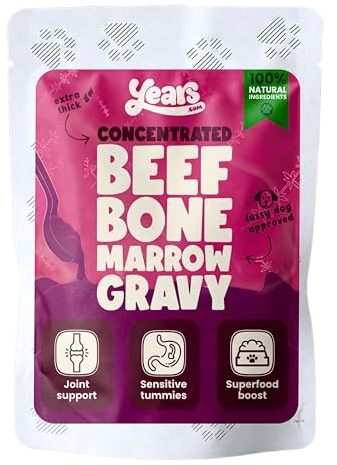 YEARS Bone Broth for Dogs - Probiotic Beef Dog Gravy Topper | 100ml | Concentrated beef dog food topper with beef liver. Probiotics for gut health. Collagen for stiff joints & coat.
