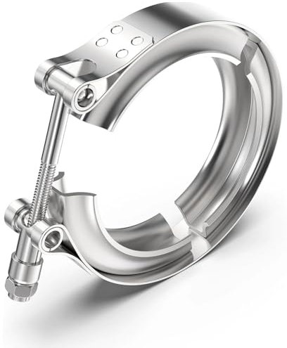 YINLUCK 304 Edelstahl 1,5–6 Zoll Standard-V-Band-Klemme for Turbine, Fallrohr, Abgasanlage – Nur Clip, Flansch Nicht Im Lieferumfang Enthalten(2.36 inch)
