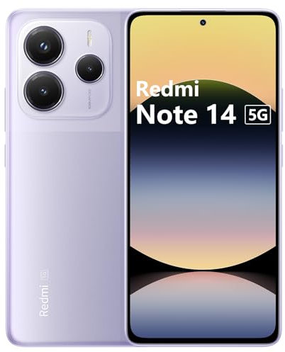 Xiaomi Redmi Note 14 5G 8 + 256 GB, Smartphone 6.67, AMOLED, MediaTek Dimensity 7025-Ultra, Purple (Versión UE)