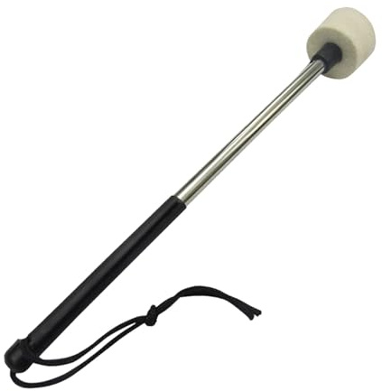 ERINGOGO Trommelschlägel Snare Drum Mallet mit Wollfilzkopf Edelstahlgriff Stabiler Halt Langlebig Percussion Zubehör für Schlaginstrumente