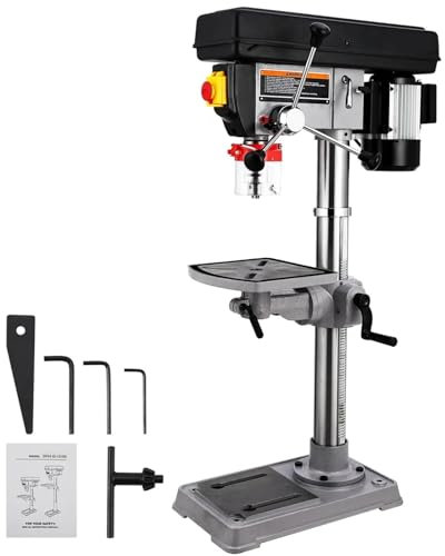 13/15 Benchtop Drill Press 7.5 Amp Motor Variable Speed Bench Drill Press 0-45°Tilting Worktable Tabletop Drilling Machine(13 incn)