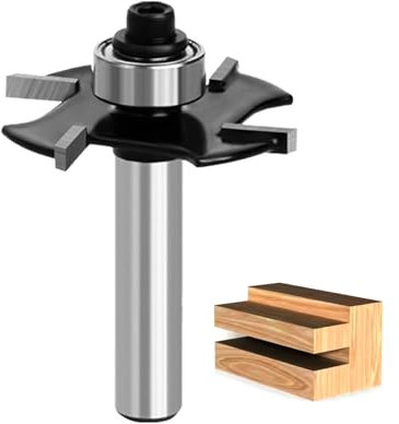 GLRYD Disc Groove Cutter for Router 8 mm Shank, 3 mm Cutting Height, 36.7 mm Cutting Diameter, 4 Teeth Carbide Blade, Woodworking for Precise Groove and Groove Milling Work