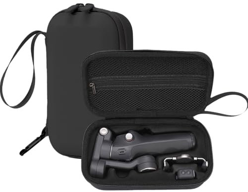 Nokwocy Osmo Mobile 7 Case, DJI OM 7/OM 7P Gimbal Case, Custodia portatile in PU per Osmo Mobile 7 e 7P Stabilizzatore, Grigio, Classico (Black)