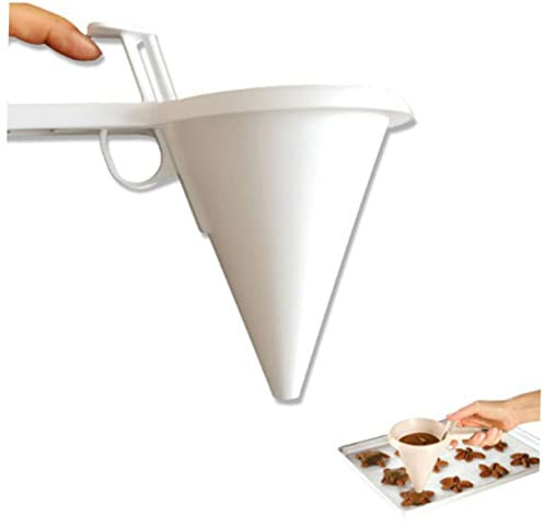TOPPERFUN Entonnoirs à Gâteau Portables En Plastique 2 Pièces, Distributeurs D'entonnoir De Décoration De Gâteaux, Entonnoirs à Chocolat Pratiques Pour Pâtisserie Et Cuisson