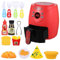 SUPVOX Ensemble de Jouet de Friteuse à Air avec Aliments Changeants de Couleur pour Garçon et Filles Jeu de Simulation Cuisine Accessoire Cuisine Jouet Éducatif 10 Pièces