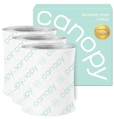 Canopy Original Bedside Humidifier Filter 2.0 – 3-Pack Replacement Filters | Compatible with Canopy Bedside Humidifiers, Made with Wood Pulp, Paper Filter, Replace Every Six Weeks