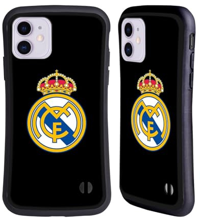 Head Case Designs Officially Licensed Real Madrid CF Plain Logo Black Origin Hybrid Case Compatible With Apple iPhone 11