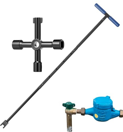 Yhsioaklo Wasserhahn für Wasserzähler | T-förmiger Schlüssel für