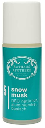 Deo Roll-On Snow Musk Nr. 5 – aluminiumfrei, mit sanft-moschusweicher, pudriger Duftnote – Rathaus Apotheke Wien, 50 ml