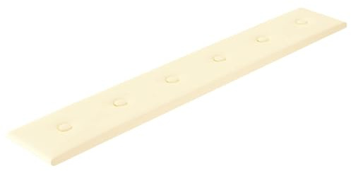 vidaXL Wandkopfteilen 12 pcs Creme 90 x 15 cm Kunstleder, Rechteckige, Moderne Wandverkleidung, stylische Paneele für drinnen, Lösungen für Wohnräume, Verkleidungs-Ideen