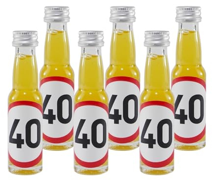 Spaßflasche Maracuja-Likör 40 Jahre (12 x 0,02L)