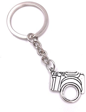H-Customs Kamera Cam Schlüsselanhänger Anhänger Silber aus Metall