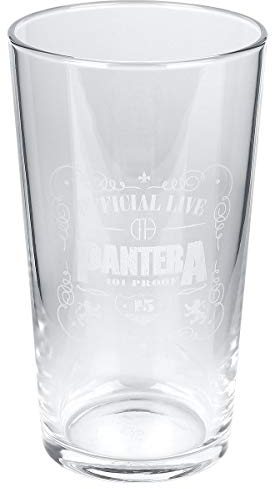 Pantera 101 Proof Unisex Vaso de cerveza transparente, vidrio,