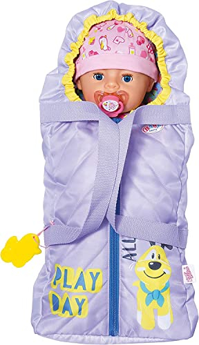 BABY born Porte-bébé 2-en-1 pour Poupée de 43 cm - Se transforme en Sac de Couchage - Pour les Petites Mains, Jeu Créatif Suscite l'Empathie et Améliore les Aptitudes Sociales - Pour enfants de 3+ ans