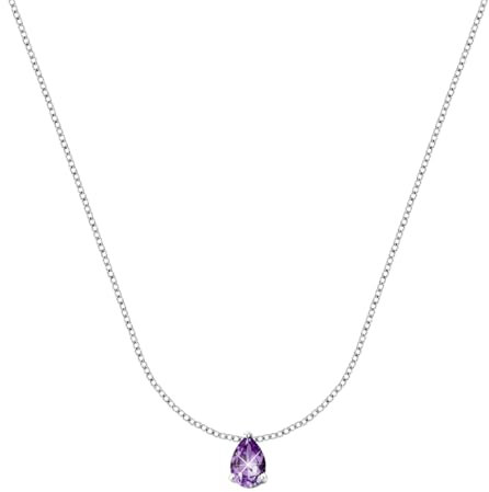 BLUESPIRIT Collana da donna, Argento 925, Zirconi Viola, Collezione Aurora, Idee Regalo - P.25U210000400