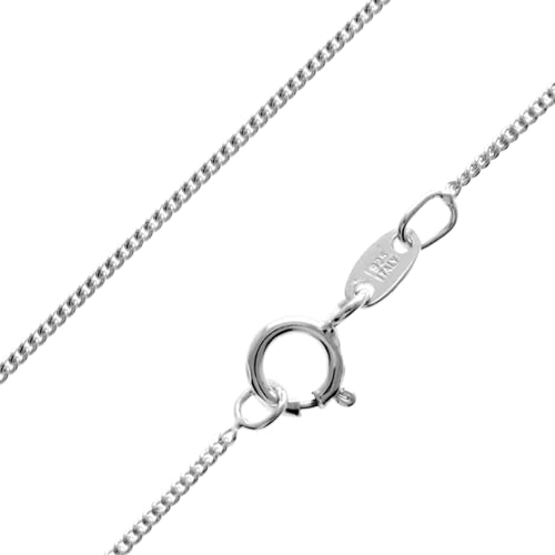 SilverAmber Jewellery UK - 925 Sterling Silver 22 Inch Delicate Italian Curbs - 0.52 mm Thin Chain Necklace - GCH00522