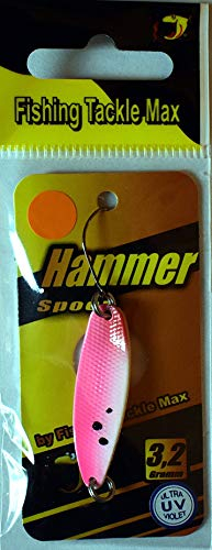 FTM Spoon Hammer Blinker 3,2g - Forellenblinker, Farbe:Salmon pink White UV/orange UV