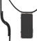KNOK Handykette Kompatibel mit Apple iPhone 12 + 12PRO - Silikon Hülle mit Band - Handyhülle für Smartphone zum Umhängen - Transparent Case mit Schnur - Schutzhülle mit Kordel in All Black