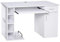 HOMCOM Bureau Informatique Table d'ordinateur multimédia Multi-rangements avec étagère tiroir Tablette Clavier MDF 120 x 60 x 74 cm Blanc