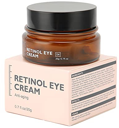 Retinol Augencreme, Feuchtigkeitsspendende Augencreme, Retinol Eye Cream, Anti Aging Augencreme für Dunkle Ringe, Falten, Schwellungen, Krähenfüße, Feine Linien & Taschen