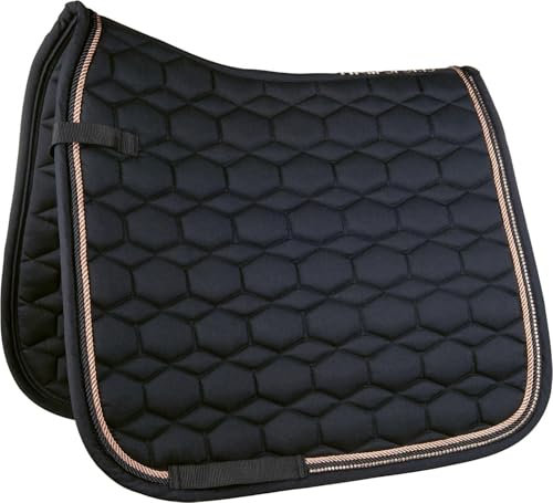 HKM Rosegold Glamour Style Schabracke, Schwarz/Rosegold, Dressur