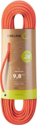 EDELRID Heron Eco Dry 9,8 Einfachseil Beige/Rot/Braun 70 m