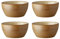 BITZ Schale, Müslischale/Snackschale/Frühstückschale aus Steinzeug, Durchm. 12 cm, 4er-Set, Wood/Sand
