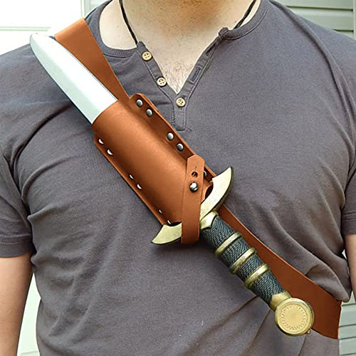 Rana Da Pugnale Con Spada Vintage Medievale, Custodia Protettiva Per Coltelli Da Esterno, Accessori Per Fondina in Vita Per Feste Di Cosplay, Accessori Per Costumi Rinascimentali, Regalo,Marrone