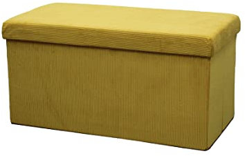 Large Ottoman Foldaway Storage Blanket Toy Box Bench Corduroy Pouffe Footstool Ottoman