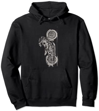 Chopper Cruiser Motorbike Chopper Biker Pullover Hoodie