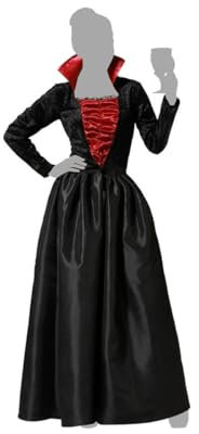 Atosa disfraz vampiresa elegante negro mujer adulto XS