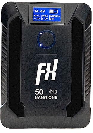 SONGING FXLION Nano One Pro Small V-Mount/V-Lock Battery with Type C, D-Tap, USB A, Micro USB for Cameras, Camcorders, Large LED Lights, Monitors, MacBook and Smartphone (50Wh)