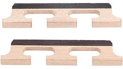 Gitarrenbrücke, 2 Stück 5-saitige Palisander-Banjo-Brücke, Hölzerne Gitarren-Stegmutter, 5 Brückenstifte, Tonabnehmer, Musikinstrumenten-Zubehör Für Banjo-Gitarre