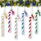 6 Stück Zuckerstangen Weihnachten Deko Zuckerstangen Weihnachtsbaum Glitzer Zuckerstange Anhänger Christbaumschmuck Zuckerstangen Hängende Weihnachtsdeko Weihnachtsparty Zubehör