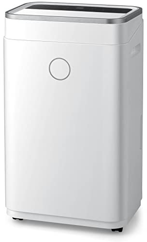 TANGZON 20L/25L/50L Per Day Dehumidifier, Dehumidifiers for Home with Digital Humidity Display, 24H Timer, Continuous Drainage, Sleep Mode, Child Lock, Auto-Off & Drainage Hose (20L)