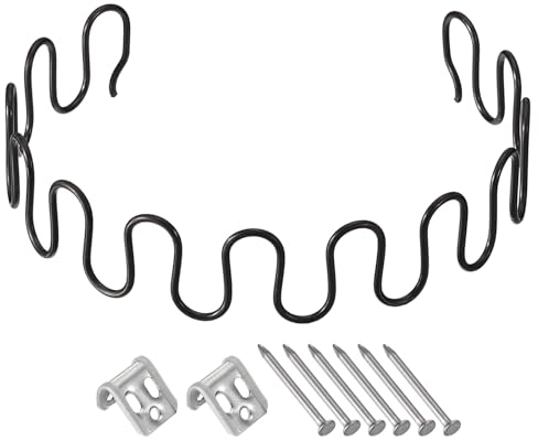 sourcing map 21.7 Zoll Sofa Federersatz mit Clips Nägel runde Form Feder Recliner Teile für Möbel Couch Reparatur Fixierung Stuhl Durchhängende Sitzfläche, Schwarz