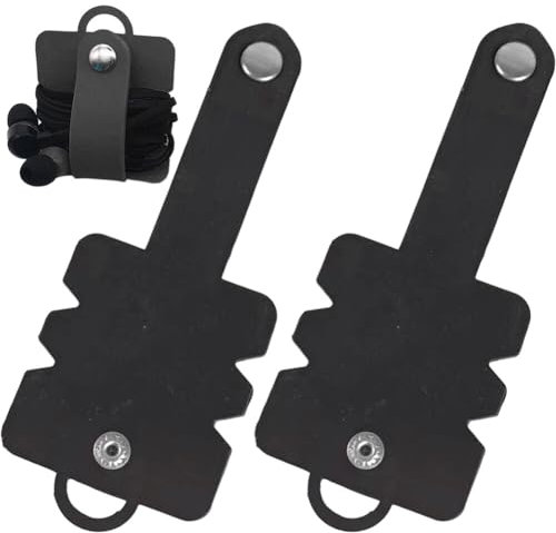 Haowul 2 Pcs Silicone Cord Organizer Earbuds Holder Earphone Wrap Earphones Organizer Headset Headphone Wrap Winder Cord Manager Cable Winder