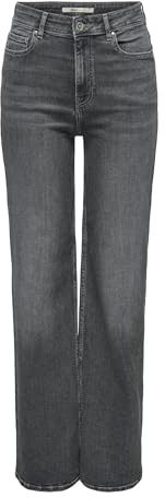 ONLY Female Jeans mit weitem Bein ONLLUNA Hohe Taille Weiter Beinschnitt Jeans