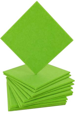 Akustikpaneele, 12 Stück Akustikplatten Hoher Dichte, Schaumstoffplatte Akustikplatten Selbstklebend, Schallabsorber Wand für Tonstudio, Büro, Studio und Wanddekoration, 30 * 30cm (Grün)