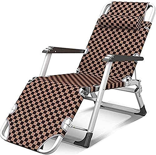 WYRMB Liege Garten Liegestühle und Recliner Braun klappbar Verstellbare Sonnen Liege Stuhl Sonnenbank Liege für Strand Pool Outdoor-Terrasse Camping-Braun.Brown
