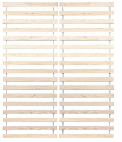 PROSBUD Lattenrost Rolllattenrost Rollrost Bettrost Aus Holz 120x200 cm Kiefernholz Holzlatten 34 Leisten Naturfarbe 240 kg Belastbar Robust Stabil
