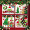 Grinch Weihnachtsaufkleber, 9 Blatt Fensterbilder Weihnachten, Grinch Fensterdeko Weihnachten, Doppelseitiger Weihnachtsdeko Fenster Schneeflocken Fensterdeko für Weihnachten Party Zuhause Fensterdeko
