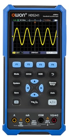 HDS241 OWON Oscilloscopio multimetro 3 in 1 funzione 24.000 letture multimetro 40 MHz larghezza di banda 100 KHz sorgenti segnale LCD 3.5 con 320 x 240 pixel