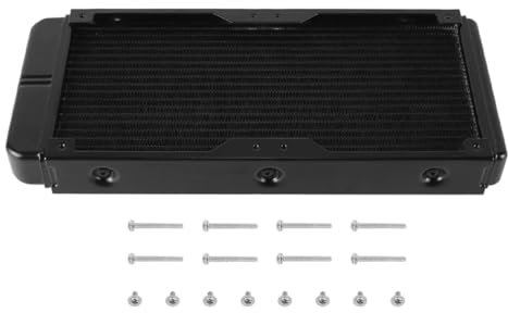 Nicear Wasserkühlungs-Radiator, 18-Rohr-Gewinde-Aluminium-Wasserkühlungs-Radiator-Kit für PC-Computer-CPU-Kühlsystem
