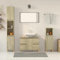 Gecheer Set Mobili da Bagno 3 pz Rovere Sonoma in Legno Multistrato,Set Mobili Bagno Completo,Mobiletto Bagno,Set Arredo Bagno,Mobile da Bagno,Mobiletto con lavabo,Bagno Completo Moderno,P3307671