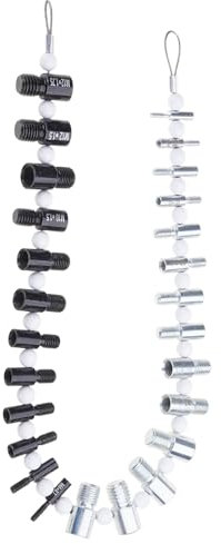 Identificadores de rosca, 26 calibres macho/hembra, 14 pulgadas, 12 tuercas y pernos métricos, comprobador de tamaño de rosca, tuercas y pernos