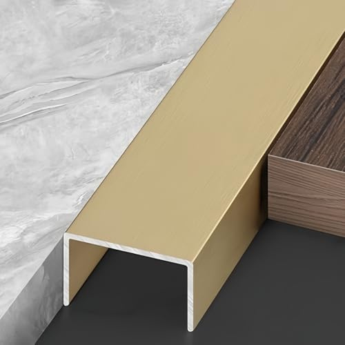 Coayuou Kantenschutz U Profil Aluminium 100cm*3 Stück Bodenabschlussleiste Rostfrei & Zuschneidbar Abschlusskante Für Treppen, Böden & Wandverkleidungen(Bronze,15mm)