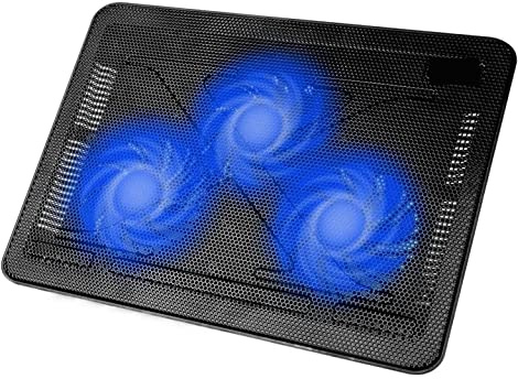 JYARZ Base Raffreddamento Pc Portatile USB Laptop Cooler Cooling Pad Ultra-Sottile Portatile 3 Ventole Mute Ventola Pc per Ufficio
